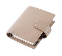 Moterm Pocket Regular Rings Planner - Genuine Leather Binder Organiser (Pebble Taupe, 19 mm Ring)