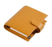 Moterm True-A6 Luxe Rings Planner - Genuine Leather Binder Organiser (30 mm Ring, Pebble Mustard)