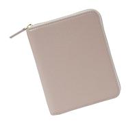 Moterm Zipper Leather Case for A6 Notebooks - Fits Hobonichi, Stalogy and Midori MD Planner (Pebble Taupe)