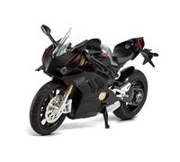 Moteur Cycle Simulation Miniature Jouet 1:12 for Ducati V4S Alloy Motorcycle Ornament Simulation Diecast Model With Sound Light Collection Toy Car Battery not included(Blackone)