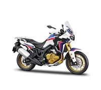 Moteur Cycle Simulation Miniature Jouet 1:18 for Honda for Africa Twin DCT Die Cast Vehicles Collectible Hobbies Motorcycle Model Toys Battery not included(White)