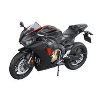 Moteur Cycle Simulation Miniature Jouet 1:9 for CBR1000RR High Simulation Motorcycle Racing Alloy Model Sound Light Collection Simulated Ornaments Battery not included(Blackone)