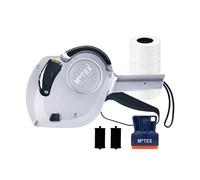 Motex Genuine Pricing label gun ALL-IN-ONE KIT, MX-5500NEW, 3 INK ROLLERS INCLUDED, 7 ROLLS OF LABEL INCLUDED, SILVER, 1 LINE PRICING GUN, DATE LABEL GUN, READY TO USE