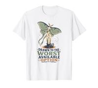 Moth Aesthetic Drawn to the Worst Available Option Value Graphic T-Shirt