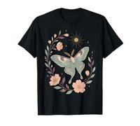 Moth Butterfly Floral Boho Celestial Botanical Pastel T-Shirt