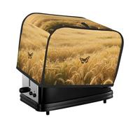 Moth Butterfly Toaster Cover 2 Slice, Waterproof Bread Machine Covers with Pockets Universal Size Kitchen Small Appliance Cover with Handle, Dust and Fingerprint Protection