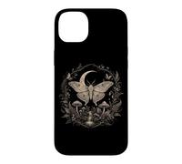Moth Crescent Moon Mushroom Butterfly Purple Dark Fairycore Case for iPhone 14 Plus