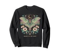 Moth Drawn To The Light Botanical Garden Sweatshirt