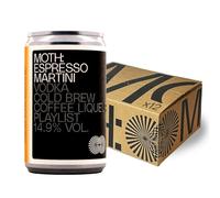 MOTH: Espresso Martini Cocktails Ready To Drink Pre-Mixed Cans, 14.9% ABV, 12 x 125ml, Vodka, Cold Brew, Coffee Liqueur - Rich and Chocolatey, Premium Quality Bar Strength