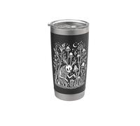 Moth Flower Monster Witchy Forest Dark Cottagecore Gothic Stainless Steel Insulated Tumbler