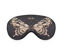 Moth Gothic Sleep Mask Soft and Comfortable Night Sleeping Mask Face-Hugging Padded Eye Cover with Adjustable Band for Deep Rest Travel Shift Work