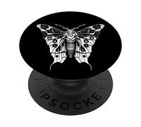 Moth Insect Magical Esoteric Line Art Illustration PopSockets Swappable PopGrip