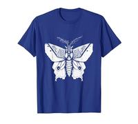Moth Insect Magical Esoteric Line Art Illustration T-Shirt, Men, Royal Blue, X-Large