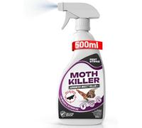Moth Killer Spray - 500Ml Fast Acting Moth Repellent For Wardrobes, Clothes, Carpet Moth Treatment, Stain-Free, Safe Moths Killer