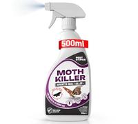 Moth Killer Spray - 500ml Fast Acting Moth Repellent for Wardrobes, Clothes, Carpet Moth Treatment, Stain-Free & Odourless, Safe Moths Killer
