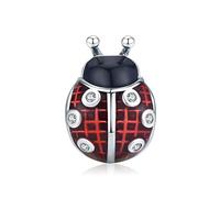 Moth Ladybug Bee Dogs Charm 925 Sterling Silver Animal Charms For Pandora Bracelets Woman Necklace Pendant Beads (Lucky Ladybug Charm)