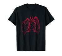 Moth Man Meme Hand Drawn Monster Creepy Red Mothman T-Shirt