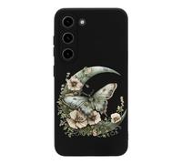 Moth Moon Flowers Novelty Phone Cases Compatible With Galaxy S23/Plus/Ultra Slim TPU Protective Cover Case Printed Protector