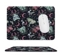 Moth Moon Magical Garden Mousepad for Desk Accessories Gaming Keyboard Mat Ultra-Smooth Gaming Mousepad for Office Laptop Home 7.9x9.4 inch
