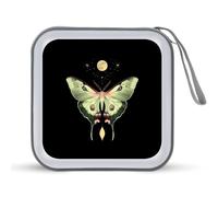 Moth Moon Portable Zipper CD Case 40 Capacity DVD Collection Holder for Car Office Home Travel