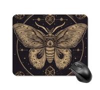 Moth Mouse Pad 20 * 25cm - Non-Slip Rubber Base Mouse Mat Portable Square Desk Mat for Office, Laptop, Travel, Wireless Mice Mats - Waterproof & Durable Design