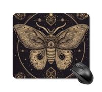 Moth Mouse Pad 25 * 30cm - Non-Slip Rubber Base Mouse Mat Portable Square Desk Mat for Office, Laptop, Travel, Wireless Mice Mats - Waterproof & Durable Design