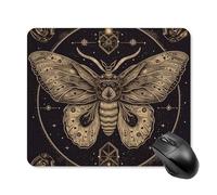 Moth Mouse Pad Square Mice Mat Waterproof Computer Mousepad with Non-Slip Rubber Base Wireless Mice Pad for Laptop Office Home Personalized Gaming Mousepad 25 * 30cm