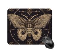Moth Mouse Pad Square Mice Mat Waterproof Computer Mousepad with Non-Slip Rubber Base Wireless Mice Pad for Laptop Office Home Personalized Gaming Mousepad 20 * 25cm