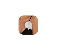 Moth Orchid Flower Brooch Pin Simulation Flowers Hairpin Multipurpose Floral Pin Women Dress Suit Coat Accessories Bridals Jewelry, Zinc, no gemstone