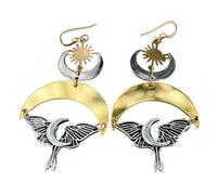 Moth Pattern Ear Jewelry Women Party Earrings Rebirth Symbol Alloy Texture for Various Occasion Women