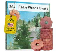 Moth Repellent for Wardrobes : 30 Cedar Wood Rings - Wardrobe Freshener and Natural Moth Repellent for Wardrobes - Cedarwood Moth Repellent - Eco Friendly Moth Protection - Drawer Fresheners - Inovida