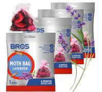 Moth Repellent Sachets - 4-Pack | Lavender Scented Moth Bags for Wardrobes, Drawers & Closets | Protects Clothes from Moth Larvae, Eggs & Adults | Up to 6 Months Protection per Sachet