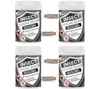 Moth Smoke Bombs (Pack of 4) 13.25% Permethrin - Maximum Strength Carpet Moth Killer, Quick & Efficient, Thorough Coverage, Essential for Moth Treatment, Clean & Non Staining