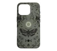 Moth Solar Eclipse Triple Moon Gothic Sage Baroque Occult Case for iPhone 16 Pro