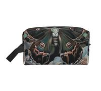 Moth That Looks Like a Peacock Printed Makeup Bag Travel Portable Cosmetic Bag Large Capacity Makeup Case Toiletry Handbag Organiser for Women