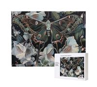 moth that looks like a peacock Printed Wooden Intelligence Puzzle 52x38 CM - 500 Pieces(boxed) Jigsaw Puzzles Education Game for Adults - Home Decoration Puzzle