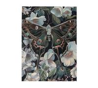 moth that looks like a peacock Printed Wooden Puzzle 500 Piece, Cute Puzzle Game in Plastic Box for Family Entertainment and Brain Training Gifts