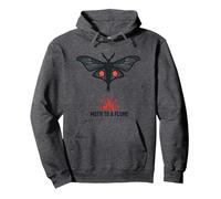 Moth to a Flame: Mystical Nocturnal Attraction Pullover Hoodie, Adult Unisex, Dark Heather Grey, XXL