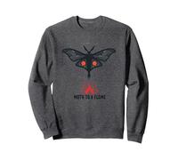 Moth to a Flame: Mystical Nocturnal Attraction Sweatshirt, Adult Unisex, Dark Heather Grey, M