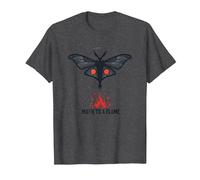 Moth to a Flame: Mystical Nocturnal Attraction T-Shirt, Men, Dark Heather Grey, M