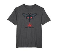 Moth to a Flame: Mystical Nocturnal Attraction T-Shirt, Men's Big and Tall, Dark Heather Grey, 2X Tall