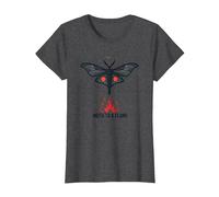 Moth to a Flame: Mystical Nocturnal Attraction T-Shirt, Women, Dark Heather Grey, XS