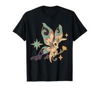 Moth Vintage Flower Gift Fairy Core Moth Fae Core T-Shirt