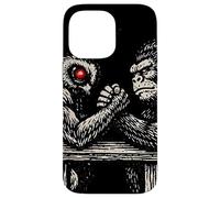 Moth vs Gorilla Arm Wrestling Strength Mythical Creature Case for iPhone 14 Pro Max