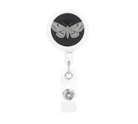 Moth Wing Retractable Badge Holder-Id Card Reel with 360° Swivel Clip, Heavy Duty Badge Reel for Office Work Events