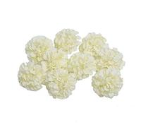 Mothcattl 10Pcs Simulation Artificial Hydrangea Flower Heads for Silk Heads DIY Parts Decor, Home Wedding Birthday Party Decoration Fake Flowers Cream White