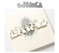 Mothcattl Cutting Dies,Easter Rabbit Bunny Metal Embossing Stencil Mould Template for DIY Card Making Emboss Stencil Scrapbook Album Paper Cards Craft Decor