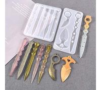 mothcattl Resin Molds, Self-Defense Keychain Casting Silicone Epoxy Resin Decorating Mold Cake Baking Mould DIY Tool for Jewelry Making Home Decoration Art Craft Lovers 02