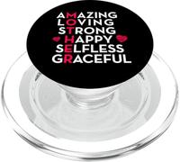 Mother Amazing Loving Strong Happy Selfless Graceful PopSockets PopGrip for MagSafe