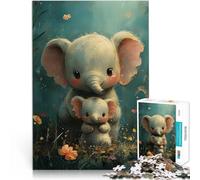 Mother and Baby Elephant1000 Pieces Jigsaw Puzzles for Adults Family Game for and for is ideal as a gift for the whole family 38x26cm